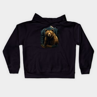 Bear Forest American Animals Wildlife Kids Hoodie